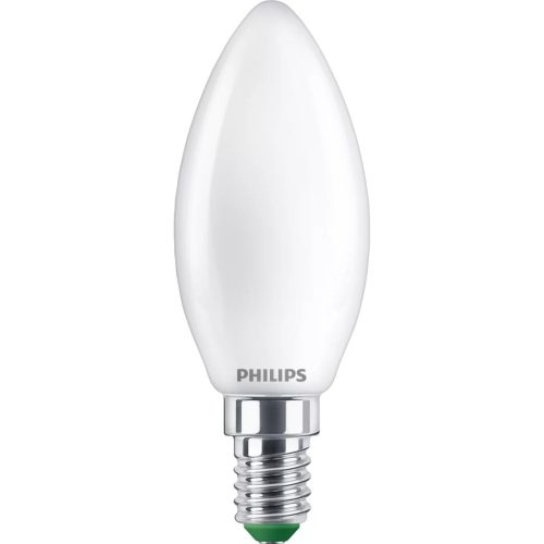 LED izzó E14 gyertya B35 2.3W = 40W 485lm 210lm/W 2700K Meleg 300° A osztályú UltraEfficient Philips