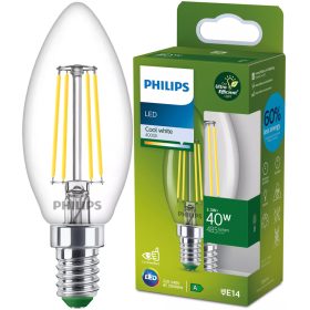   LED izzó E14 gyertya B35 2.3W = 40W 485lm 210lm/W 4000K Semleges 300° A OSZTÁLY UltraEfficient Philips