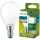 LED izzó E14 gömb alakú P45 2,3 W = 40 W 485 lm 210 lm/W 2700 K Meleg 300° A OSZTÁLYÚ UltraEfficient Philips