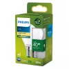 LED izzó E14 gömb alakú P45 2,3 W = 40 W 485 lm 210 lm/W 2700 K Meleg 300° A OSZTÁLYÚ UltraEfficient Philips