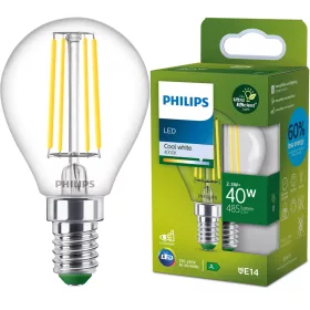   LED izzó E14 gömb alakú P45 2,3 W = 40 W 485 lm 210 lm/W 4000 K Semleges 300° A OSZTÁLY UltraEfficient Philips