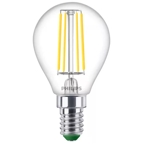 LED izzó E14 gömb alakú P45 2,3 W = 40 W 485 lm 210 lm/W 4000 K Semleges 300° A OSZTÁLY UltraEfficient Philips