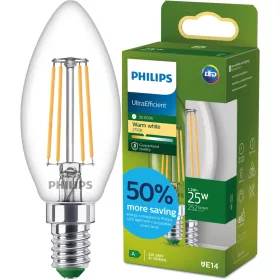   LED izzó E14 gyertya B35 1.2W = 25W 252lm 210lm/W 2700K Meleg 300° A osztályú UltraEfficient Philips