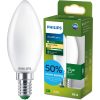 LED izzó E14 gyertya B35 1.2W = 25W 252lm 210lm/W 2700K Meleg 300° Tejes A OSZTÁLYÚ UltraEfficient Philips