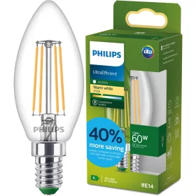   LED izzó E14 gyertya B35 3.8W = 60W 806lm 212lm/W 2700K Meleg 300° A osztályú UltraEfficient Philips