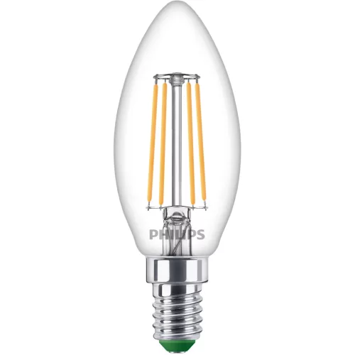 LED izzó E14 gyertya B35 3.8W = 60W 806lm 212lm/W 2700K Meleg 300° A osztályú UltraEfficient Philips