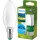 LED izzó E14 gyertya B35 3.8W = 60W 806lm 212lm/W 2700K Meleg 300° Tejes A OSZTÁLYÚ UltraEfficient Philips