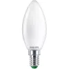 LED izzó E14 gyertya B35 3.8W = 60W 806lm 212lm/W 2700K Meleg 300° Tejes A OSZTÁLYÚ UltraEfficient Philips
