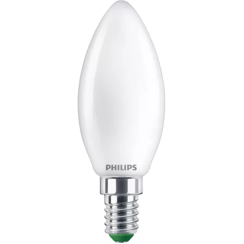 LED izzó E14 gyertya B35 3.8W = 60W 806lm 212lm/W 2700K Meleg 300° Tejes A OSZTÁLYÚ UltraEfficient Philips