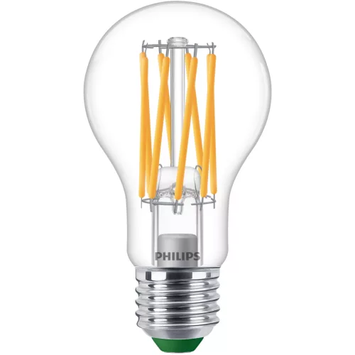 LED izzó E27 A60 5,2 W = 75 W 1095 lm 212 lm/W 2700 K Meleg 300° A OSZTÁLYÚ Szabályozható UltraEfficient Philips