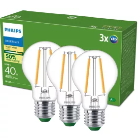   3x LED izzó E27 A60 2.3W = 40W 485lm 210lm/W 2700K Meleg 300° A OSZTÁLYÚ UltraEfficient Philips
