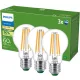 3x LED izzó E27 A60 4W = 60W 840lm 210lm/W 2700K Meleg 300° A OSZTÁLYÚ UltraEfficient Philips