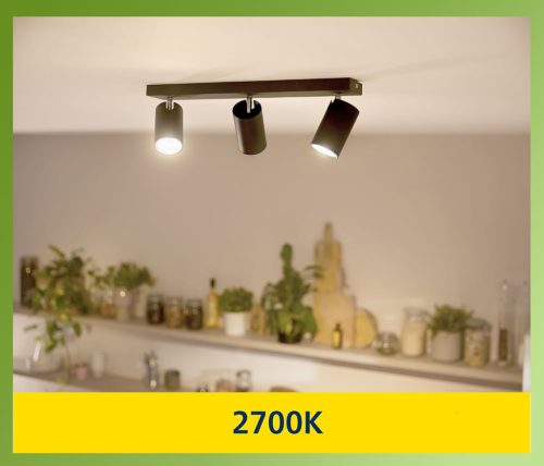 6x LED izzó GU10 spotlámpa PAR16 2.1W = 50W 375lm 190lm/W 2700K Meleg 36° A OSZTÁLYÚ UltraEfficient Philips
