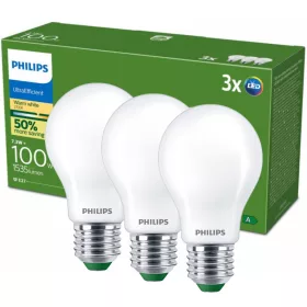   3x LED izzó E27 A60 7.3W = 100W 1535lm 210lm/W Meleg 2700K 300° A OSZTÁLYÚ UltraEfficient Philips