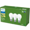3x LED izzó E27 A60 7.3W = 100W 1535lm 210lm/W Meleg 2700K 300° A OSZTÁLYÚ UltraEfficient Philips