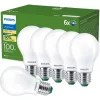 6x LED izzó E27 A60 7.3W = 100W 1535lm 210lm/W 2700K Meleg 300° A OSZTÁLYÚ UltraEfficient Philips