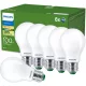 6x LED izzó E27 A60 7.3W = 100W 1535lm 210lm/W 2700K Meleg 300° A OSZTÁLYÚ UltraEfficient Philips