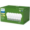 6x LED izzó E27 A60 7.3W = 100W 1535lm 210lm/W 2700K Meleg 300° A OSZTÁLYÚ UltraEfficient Philips