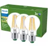 3x LED izzó E27 A60 7.3W = 100W 1535lm 210lm/W 2700K Meleg 300° A OSZTÁLYÚ UltraEfficient Philips