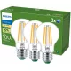 3x LED izzó E27 A60 7.3W = 100W 1535lm 210lm/W 2700K Meleg 300° A OSZTÁLYÚ UltraEfficient Philips