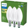 3x LED izzó E14 gyertya B35 2.3W = 40W 485lm 210lm/W 2700K Meleg 300° A osztályú UltraEfficient Philips