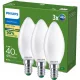 3x LED izzó E14 gyertya B35 2.3W = 40W 485lm 210lm/W 2700K Meleg 300° A osztályú UltraEfficient Philips