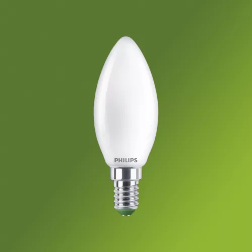 3x LED izzó E14 gyertya B35 2.3W = 40W 485lm 210lm/W 2700K Meleg 300° A osztályú UltraEfficient Philips