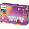 6x LED izzó GU10 spotlámpa PAR16 3,8 W = 50 W 345 lm 2200-2700 K Meleg CRI90 36° Szabályozható Melegfény Philips