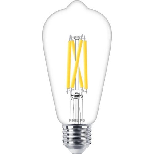 LED Edison izzó E27 ST64 5,9W = 60W 806lm 2700 meleg izzószál PHILIPS szabályozható
