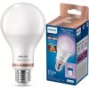 LED izzó E27 A60 12,5 W = 100 W 1521 lm 2200-6500 K RGB + TW Intelligens SMART WiFi Bluetooth WiZ alkalmazás Philips