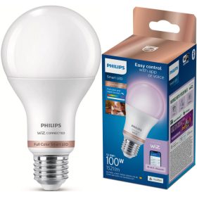   LED izzó E27 A60 12,5 W = 100 W 1521 lm 2200-6500 K RGB + TW Intelligens SMART WiFi Bluetooth WiZ alkalmazás Philips
