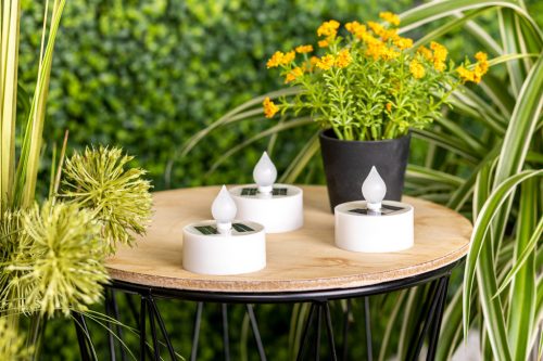 LED napelemes lampa teamécses gyertyaláng kicsi