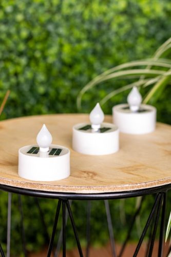 LED napelemes lampa teamécses gyertyaláng kicsi