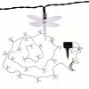 Solar Girland Garden DECORATIVE Light Chain 20 LED átlátszó szitakötők, hideg színben
