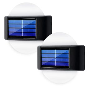   2x kerti napkollektoros LED lámpa oldalfali lámpa felső, alsó kerek rögzítőkészlet