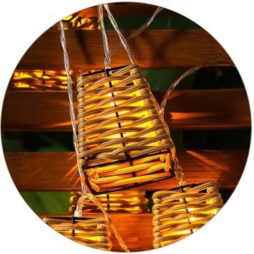 Solar Garden Garland 10x LED kosarak 2 m Dekoratív Dekorációs lámpák