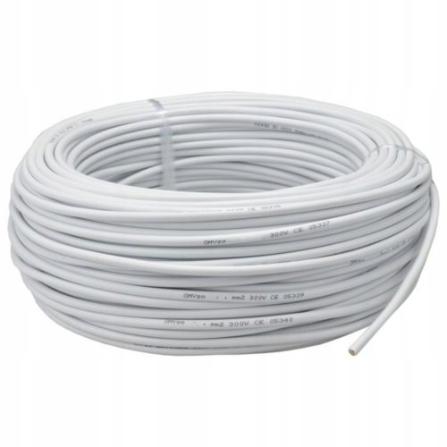 Kábel OMY 300/300V 2x1,5mm fehér 1m ELEKTROMOS KÁBEL