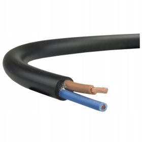   Vezetékkábel OW H05RR-F 300/500V 2x1,5mm Fekete 1m ELEKTROMOS KÁBEL