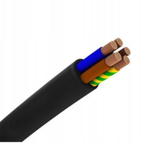   Kábel OW H05RR-F 300/500V 5x2,5mm Fekete 1m ELEKTROMOS KÁBEL