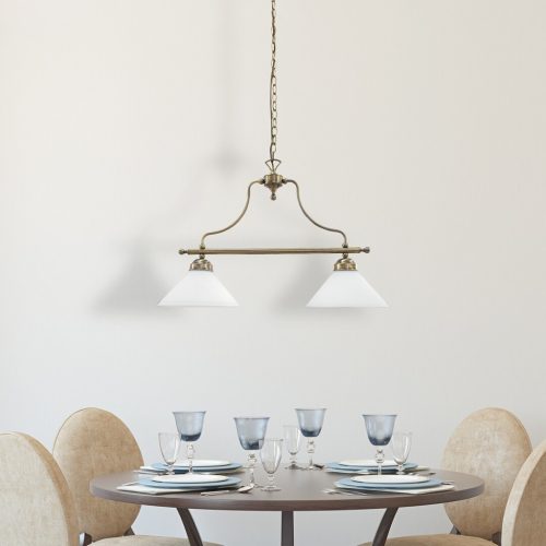 Mennyezeti lámpa, függő csillár, 2x E27, barna, klasszikus, Marian 2707, Rabalux