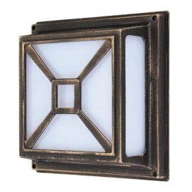   Kerti lámpa LED fali lámpa DARIUS 2xE27 IP54 mennyezeti négyzet alakú antik arany RABALUX