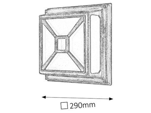 Kerti lámpa LED fali lámpa DARIUS 2xE27 IP54 mennyezeti négyzet alakú antik arany RABALUX