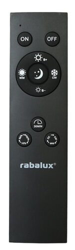 Kültéri LED kerti mennyezeti lámpa INVERNESS 15W CCT DIM IP44 Wi-Fi kerek mennyezeti lámpa fehér és fekete RABALUX