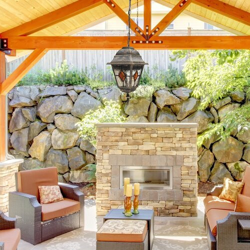 Kültéri LED kerti függőlámpa MONACO E27 IP43 túlnyúlás 93cm ólomüveg antik arany RABALUX