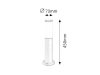 Kültéri LED kerti lámpa TORCH E27 IP44 oszlop 45cm fekete-fehér RABALUX