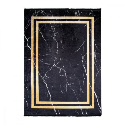 Csúszásgátló szőnyeg szőnyegfutó fekete és arany keret 80x150 cm GOLDLUX