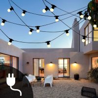 Kerti fényfüzérek