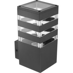   Egyszerű kerti fali lámpa LED E27 homlokzati lámpa TEKSAS grafit GOLDLUX (Polux)