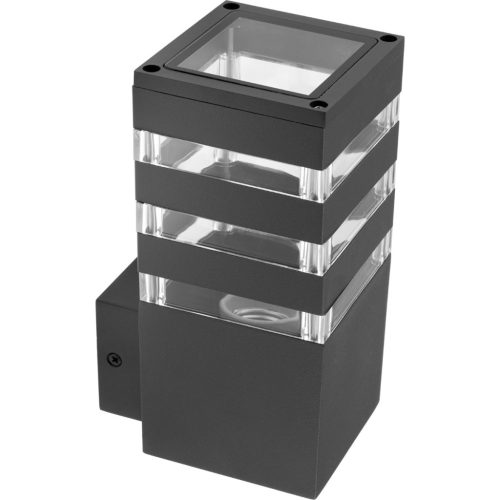 Egyszerű kerti fali lámpa LED E27 homlokzati lámpa TEKSAS grafit GOLDLUX (Polux)