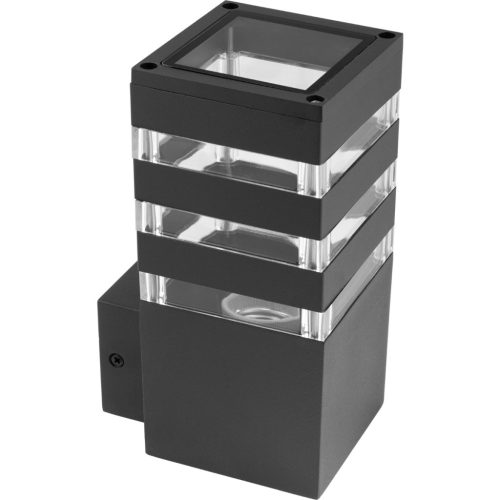 Egyszerű kerti fali lámpa LED E27 homlokzati lámpa TEKSAS grafit GOLDLUX (Polux)